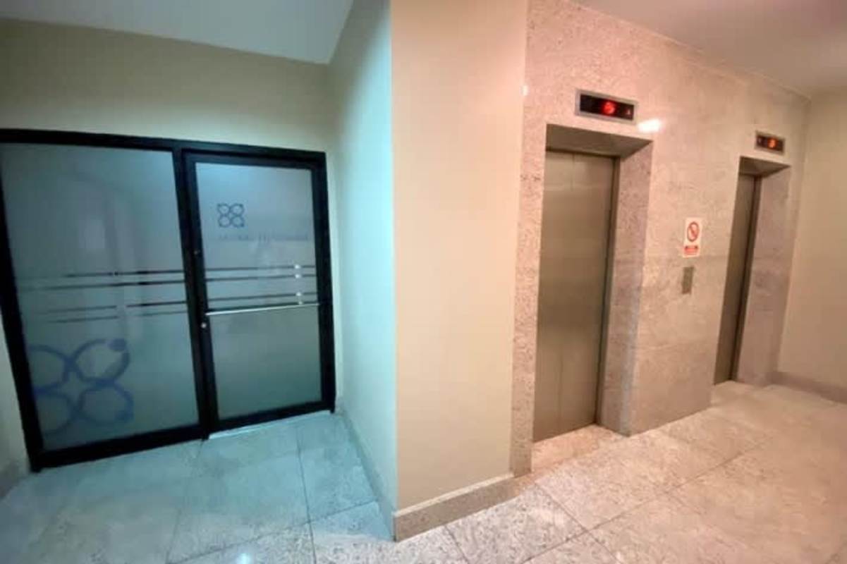 Commercial elevator lobby with two elevators Obarrio Panama