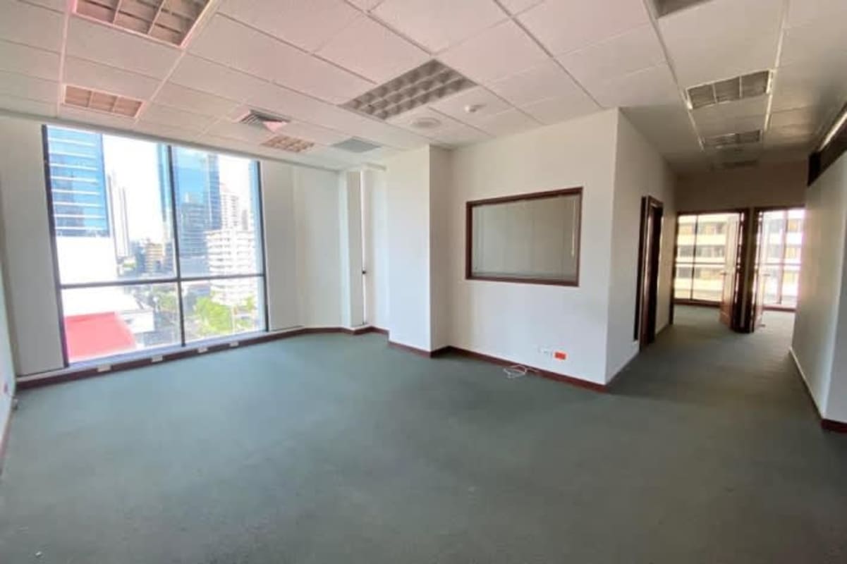 Elevator hall in PH ADR Tower with marble floors in Panama City
