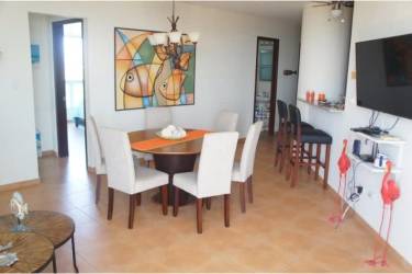 Bright bedroom with large windows, double beds and ocean golf course views in PH Coronado Golf Panama