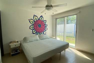Bright furnished living and dining area in Ibiza Residences house Río Hato Panama