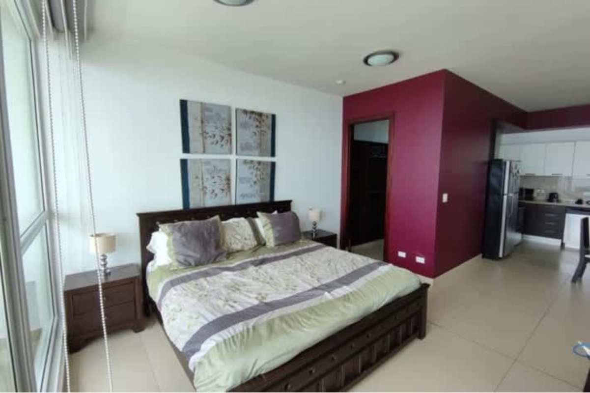 Spacious studio layout with ocean view terrace in luxury Trump Tower Panama