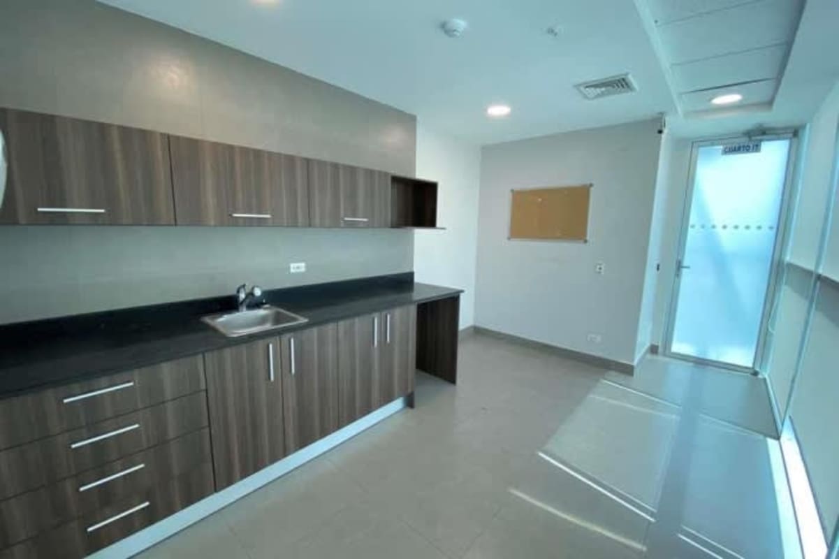 Executive offices with glass walls overlooking Panama City in Hi Point Bella Vista