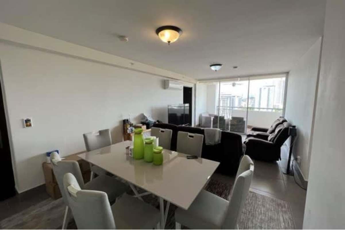 Modern bathroom with tiled shower glass enclosure apartment in Panama