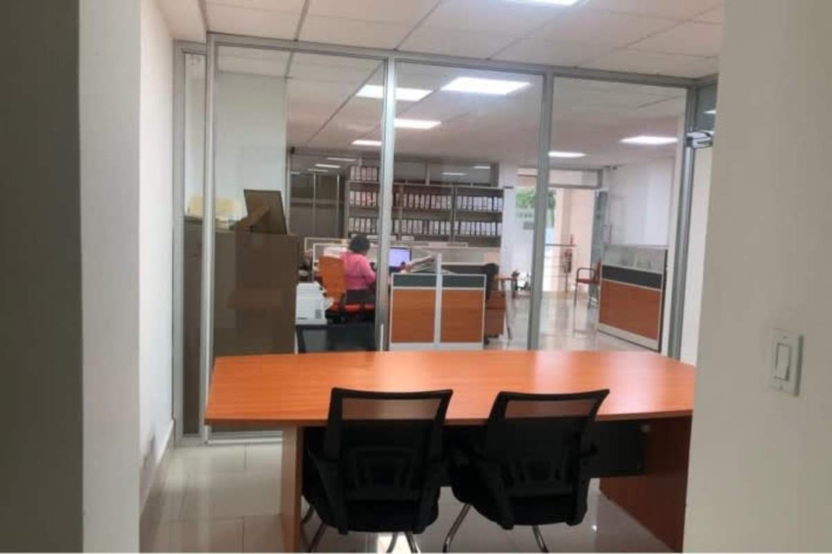 Stylish modern reception lobby glass doors commercial space in PH El Cangrejo Panama