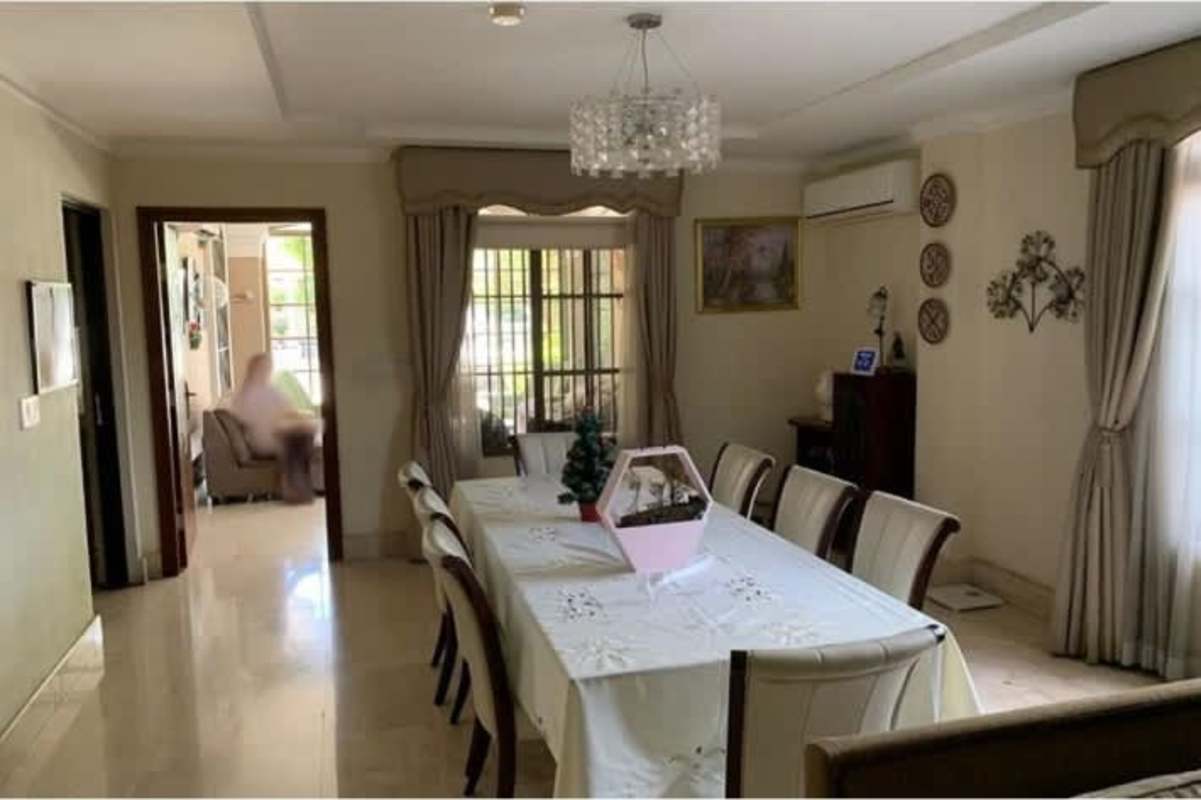 Elegant Mediterranean style house two floors arched windows tiled roof Chanis Panama City