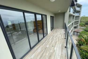 Oceanfront balcony terrace at PH Solaria Punta Caelo San Carlos Panama