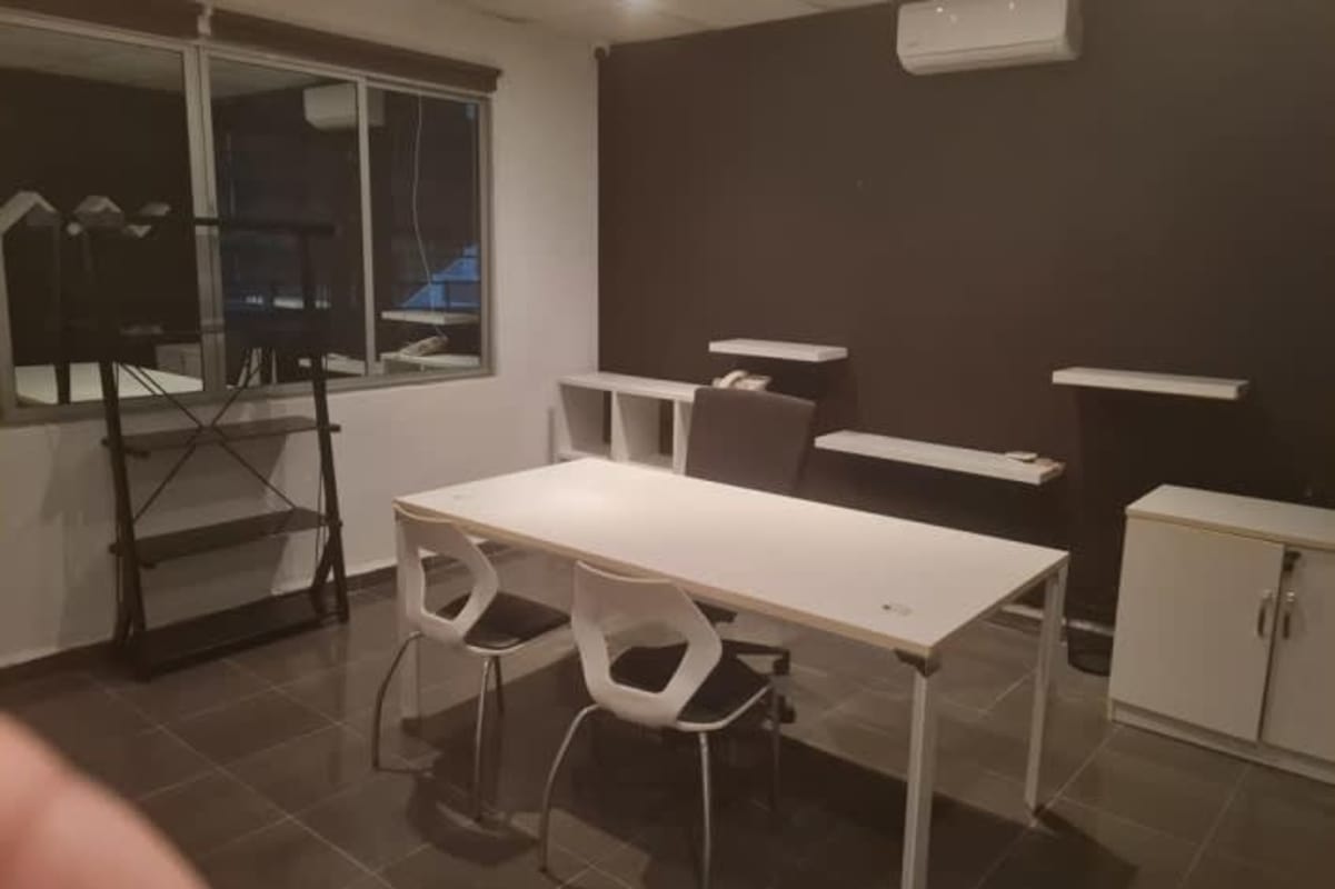 Private glass-partition office room with AC setup Betania Panama