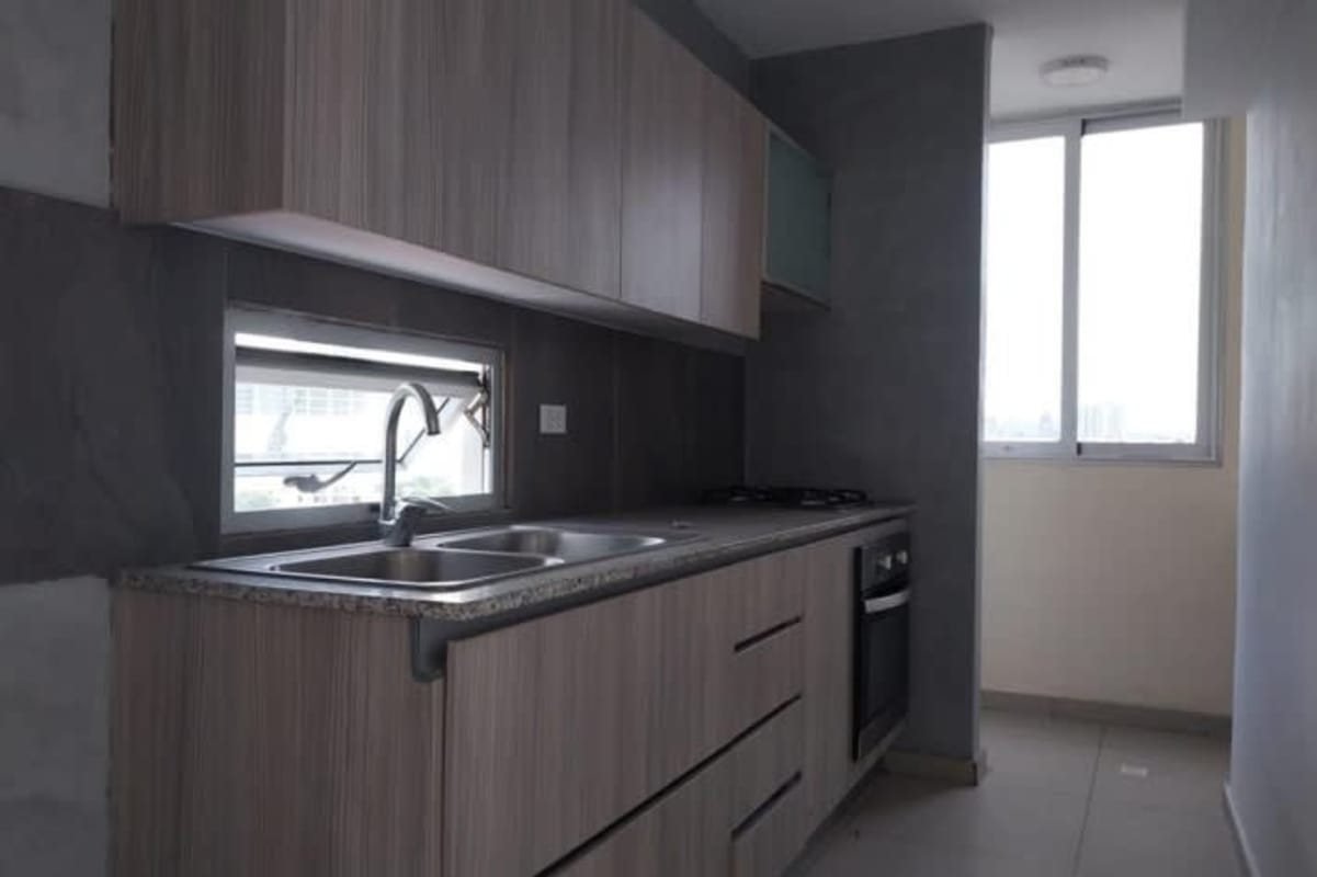 Modern bathroom with granite vanity and shower PH Carrasquilla Park Panama City