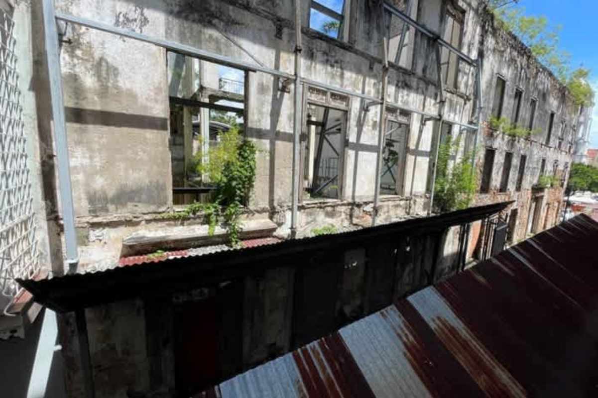 Abandoned colonial-style building facade Casco Viejo prime for investment Panama
