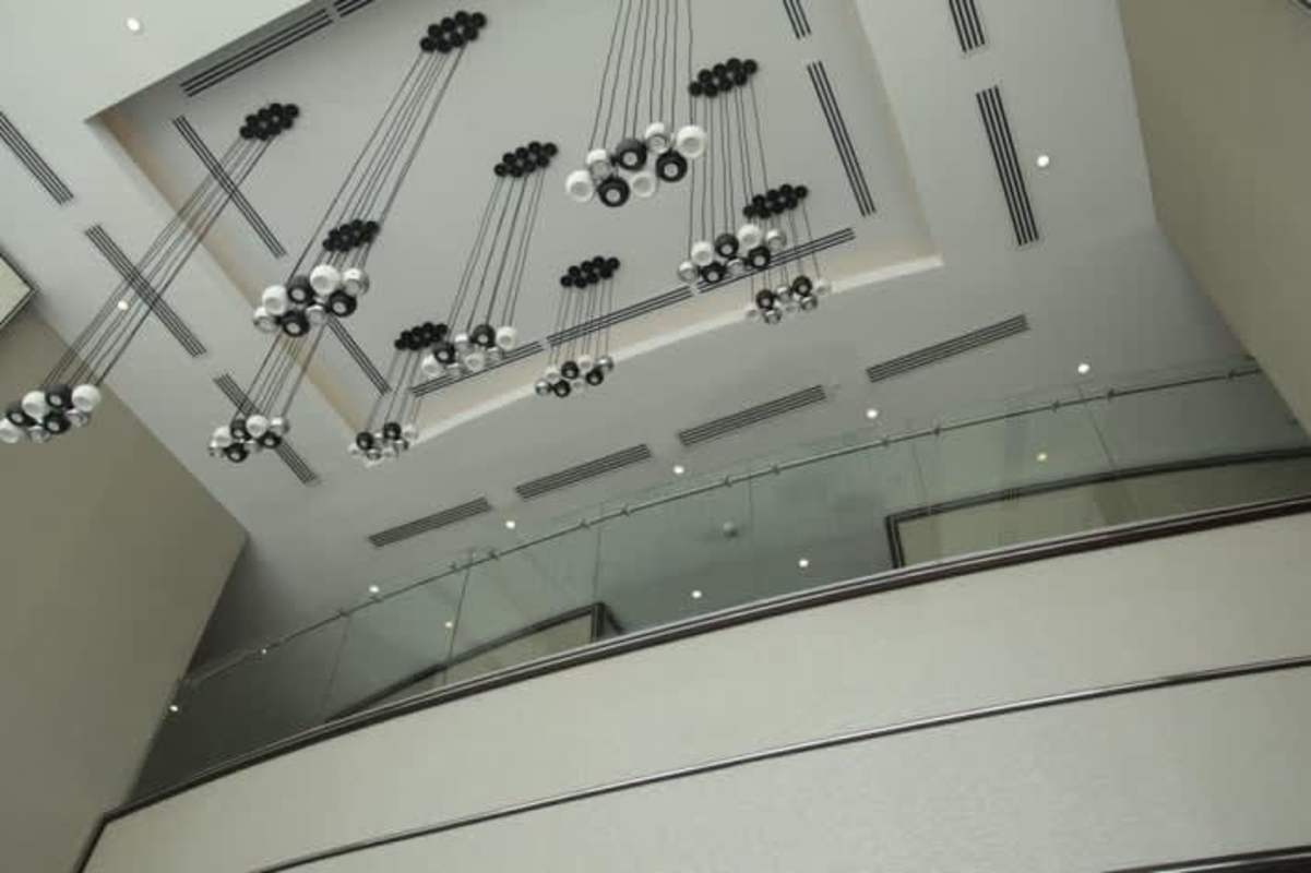 City view from modern panoramic office windows at Golden Point Tower Bethania Panama City