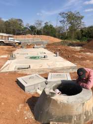 Street view of residential development subdivision in Panama Oeste La Chorrera