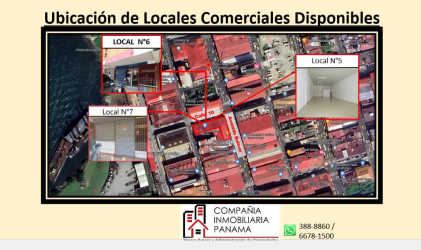 Interior retail unit with glass front, half bathroom, roll-up shutter door and office space in Barrio Sur Colón