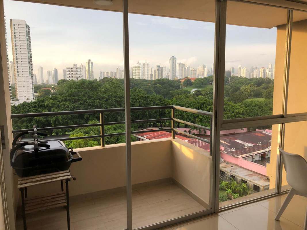Modern kitchen with granite countertops and stainless steel appliances PH Sky Park Carrasquilla Panama
