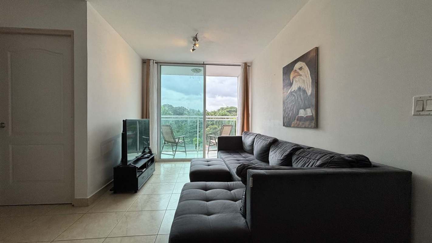 Modern multi-story apartment tower PH Albrook Point with balconies in Clayton Panama