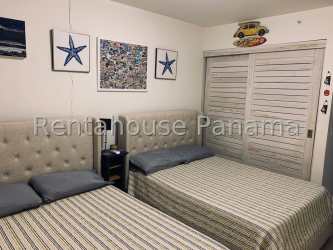 Open concept kitchen and dining space inside Playa Caracol beachfront condo Punta Chame Panama