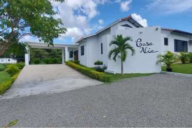Large private pool outdoor bohío tropical villa Casa Nia Punta Barco Panama
