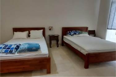 Terrace balcony with barbecue garden views resort grounds PH Puntarena Buenaventura Panama