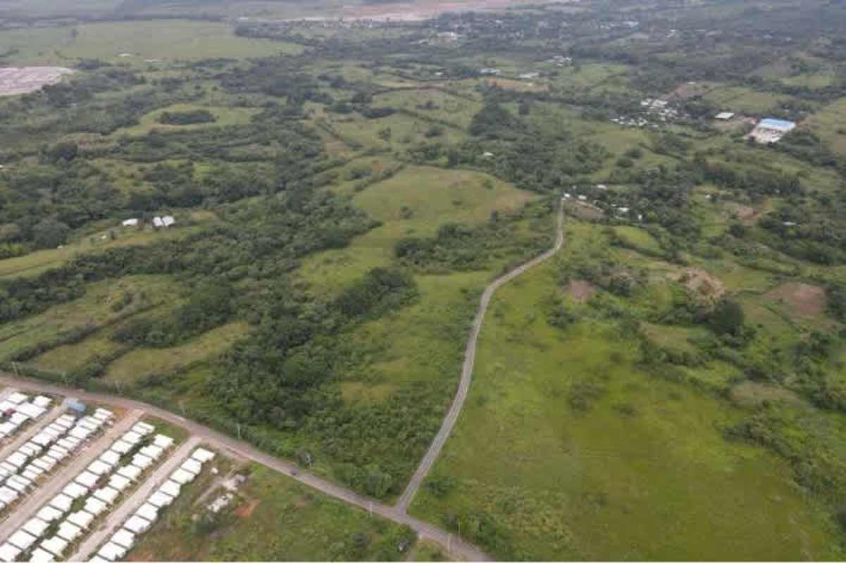 Drone view of large rural land parcel Pacora near Panama City suitable for residential projects