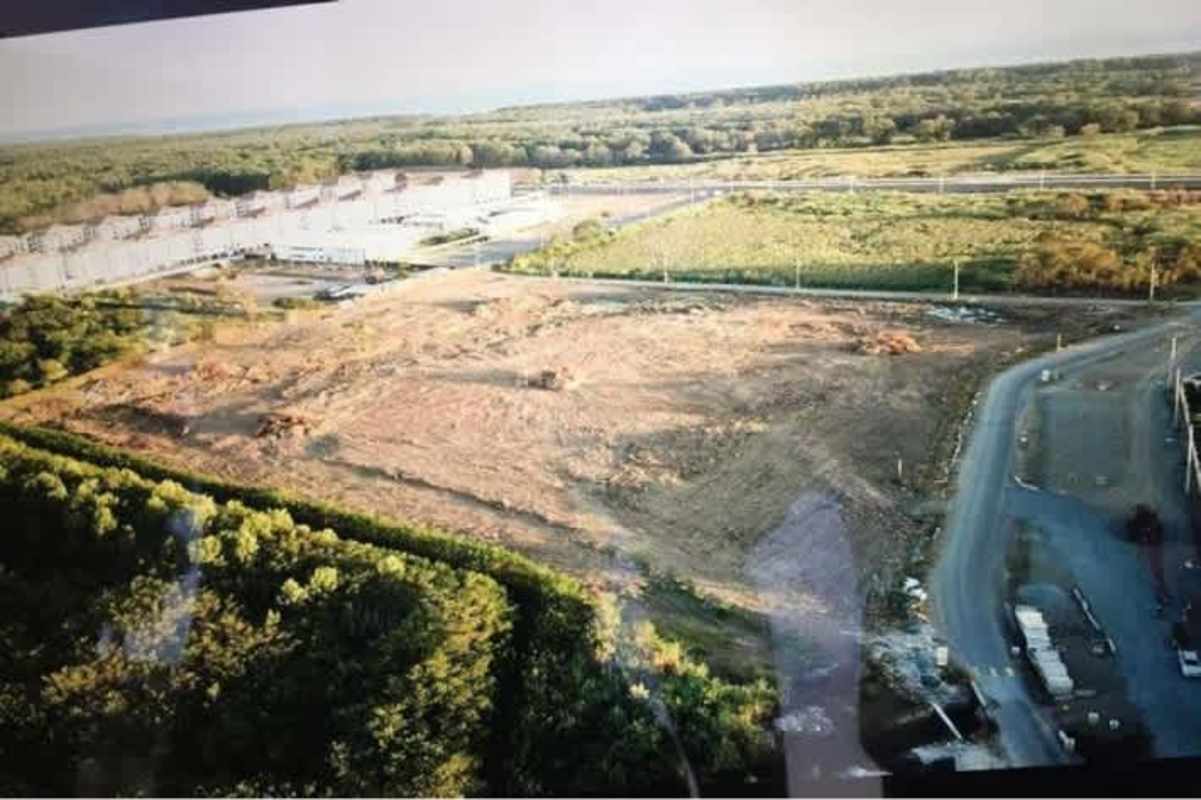 Satellite aerial map highlighting prime investment plot Costa Sur Panama