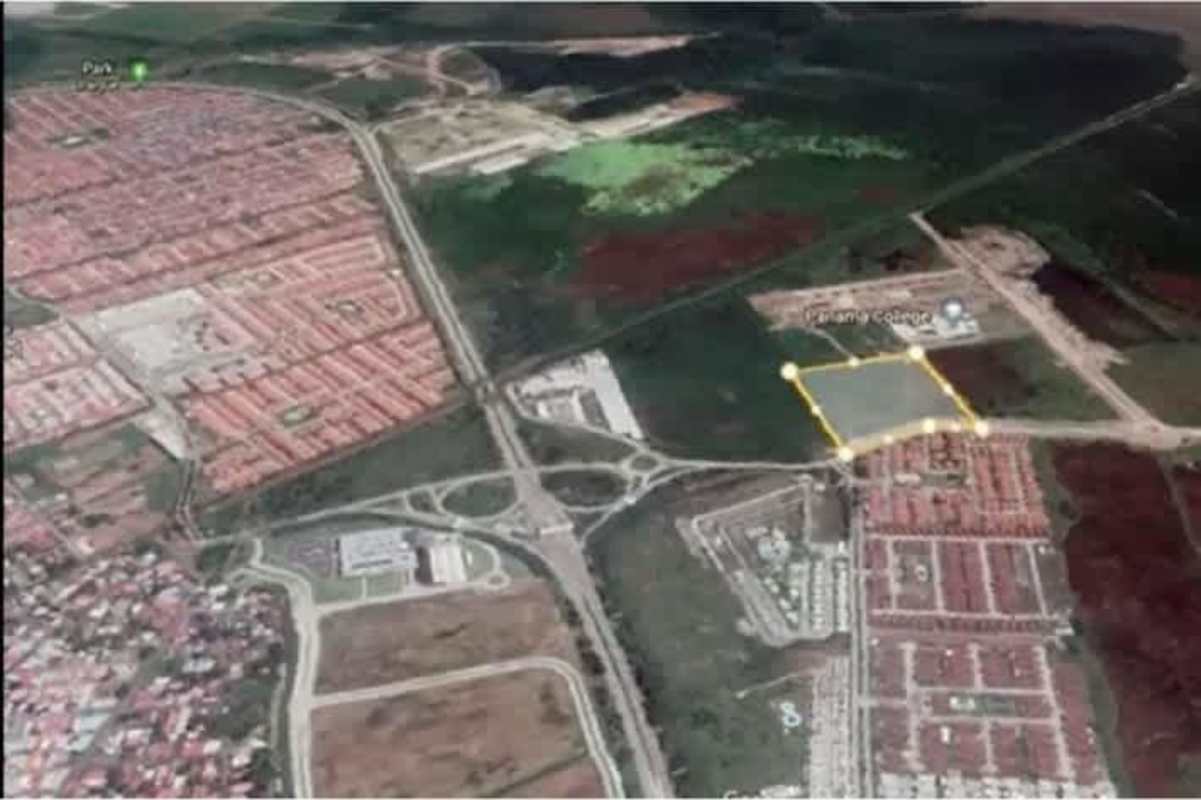 Aerial urban development plan showing investment land Costa Sur Panama