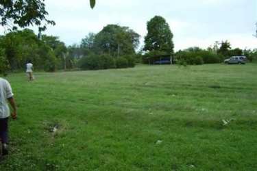 Vacant farmland with mature trees and natural stream near Santa Clara beach Panama