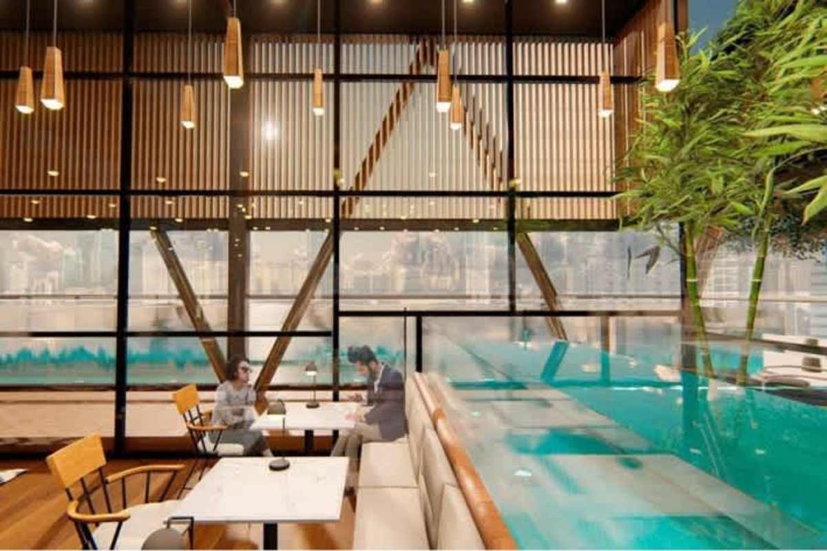 Infinity rooftop pool with city skyline view at PH Urban Loft Residences Panama