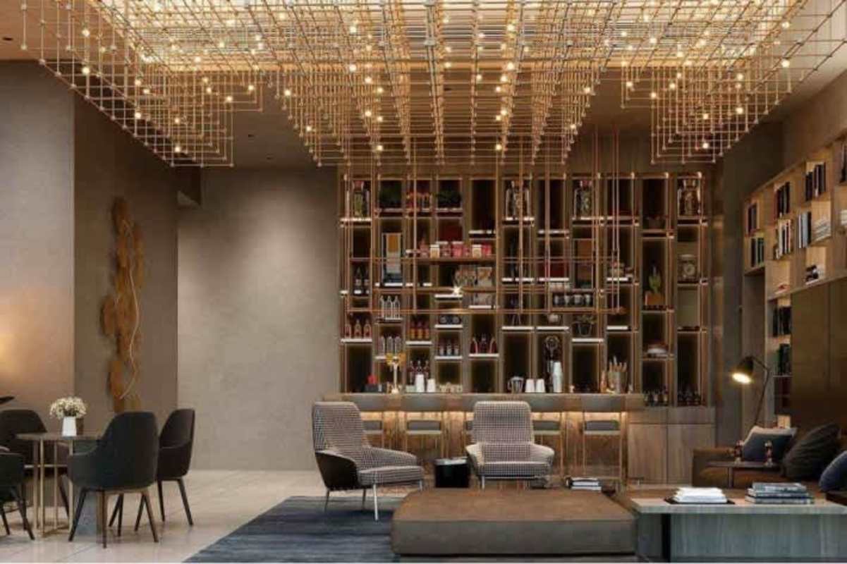 Spectacular rooftop pool overlooking Panama City skyline and Pacific Ocean at The Ivy Santa María