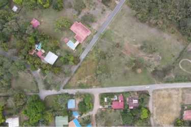 Pacific coast aerial view residential lots, homes, roads Nueva Gorgona Panama