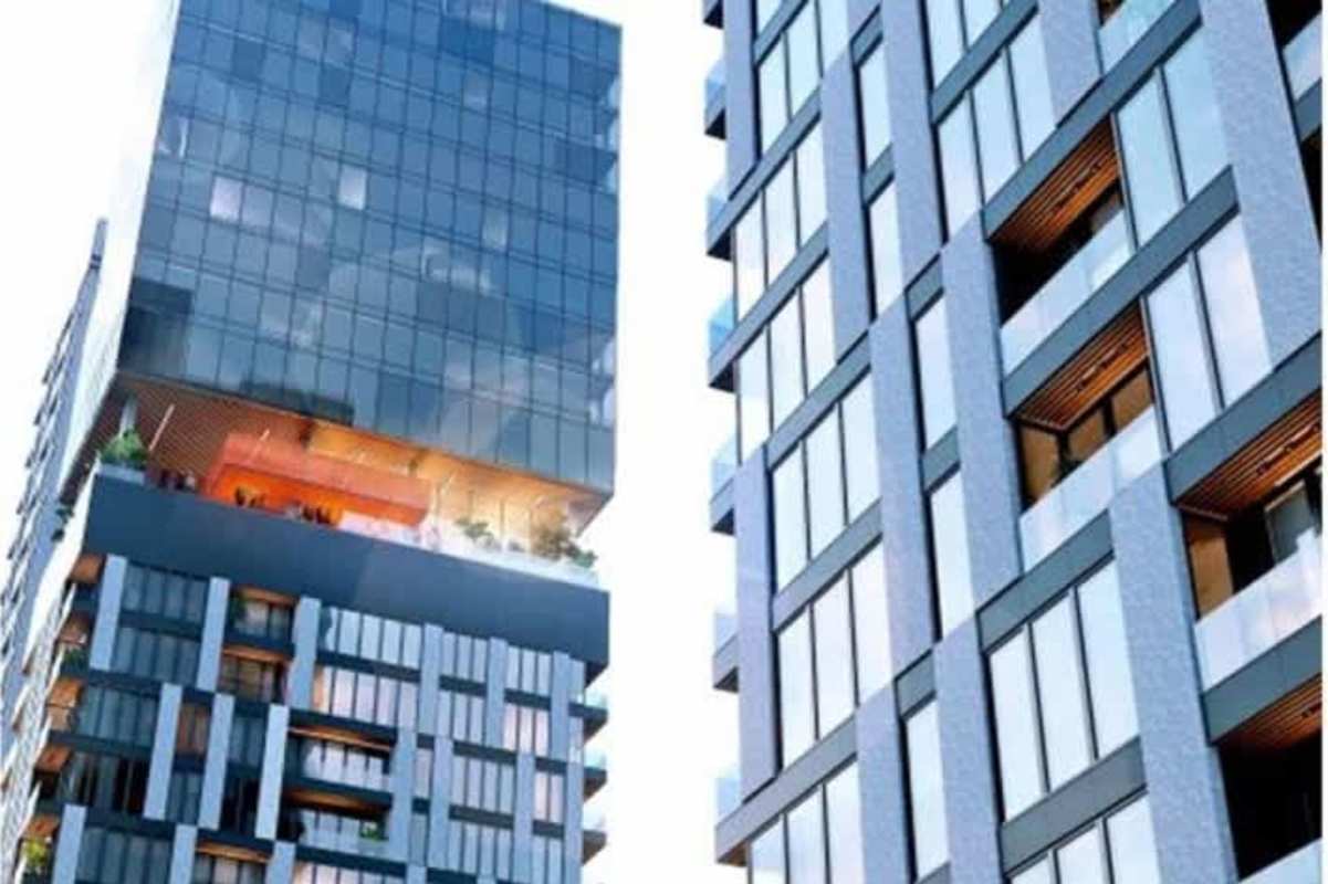 Balcony terrace and glass facade of PH Uptown luxury condominium in Panama City