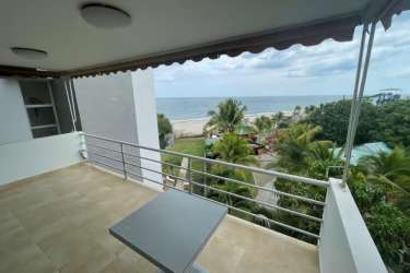 Covered balcony overlooking Pacific Ocean at PH Playa Blanca Rio Hato