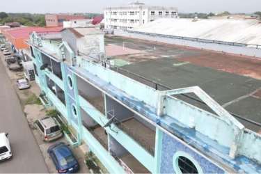 Multi-unit residential complex with balconies corner lot Feuillet Avenue Barrio Colón Panama