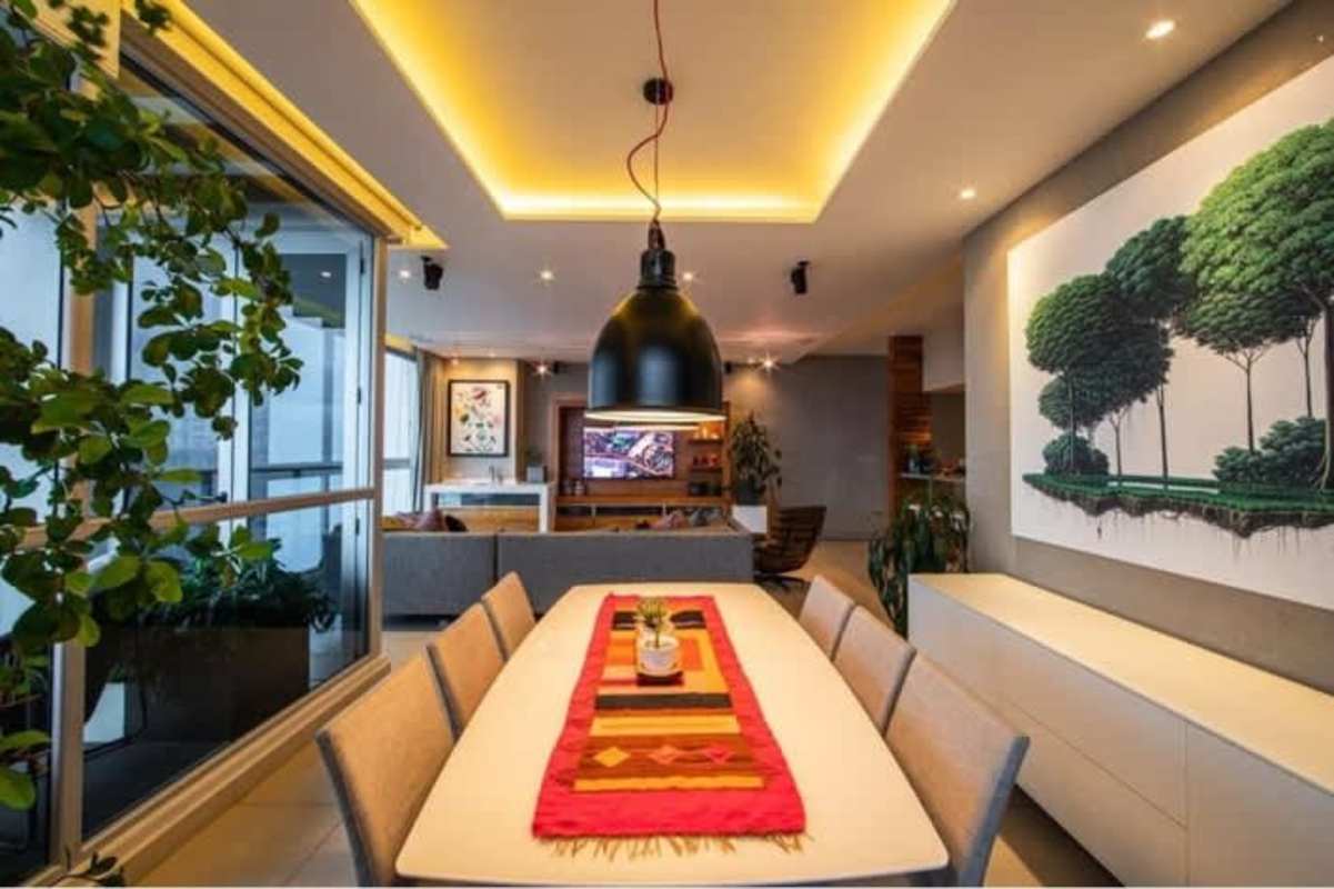 Modern dining room floor-to-ceiling windows ocean view PH Oceanaire luxury real estate