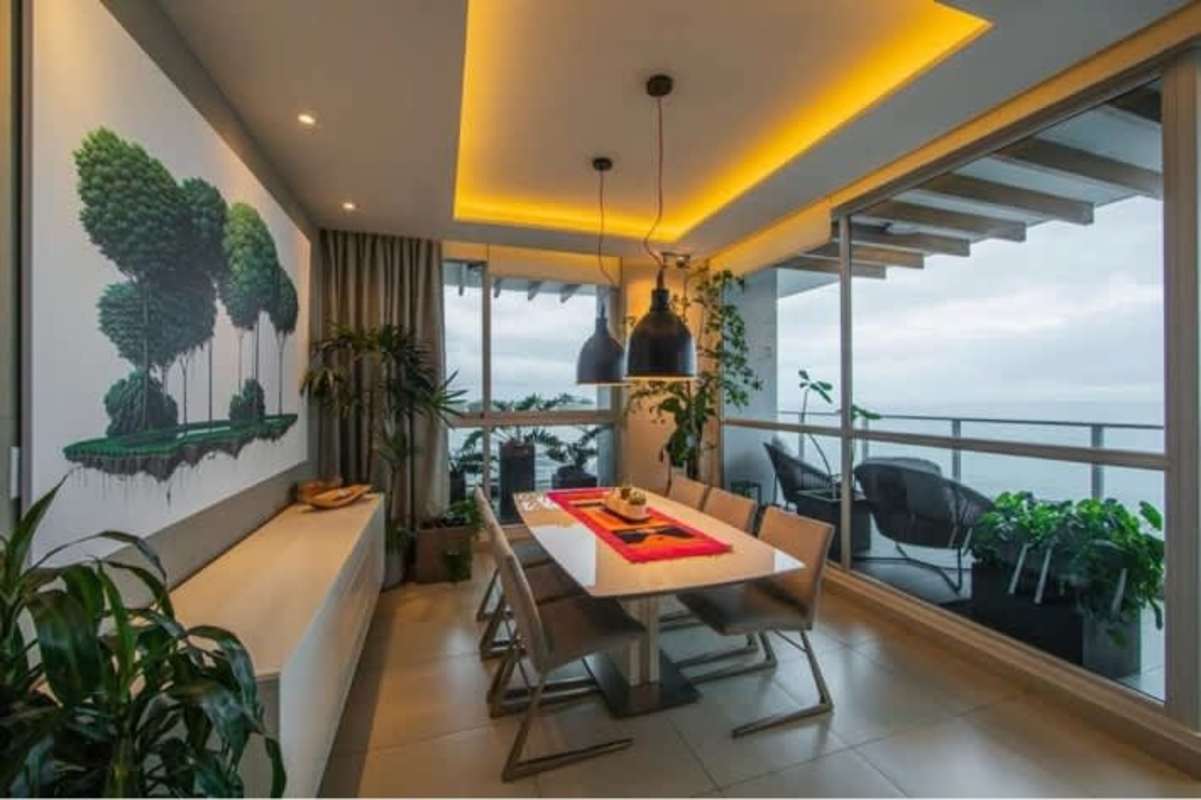 Elegant bedroom with large windows indoor plants PH Oceanaire luxury condominium