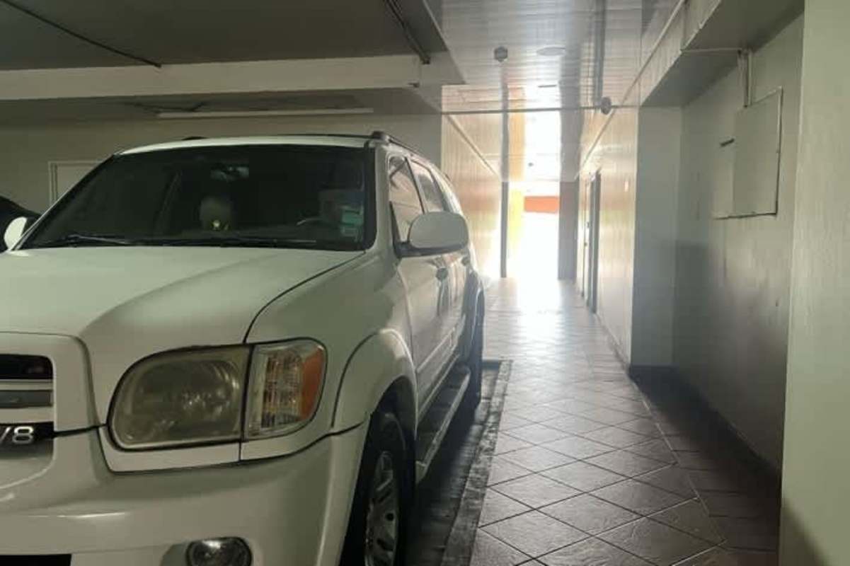 Covered parking space in garage with easy access at PanCanal Plaza Ancón Panama