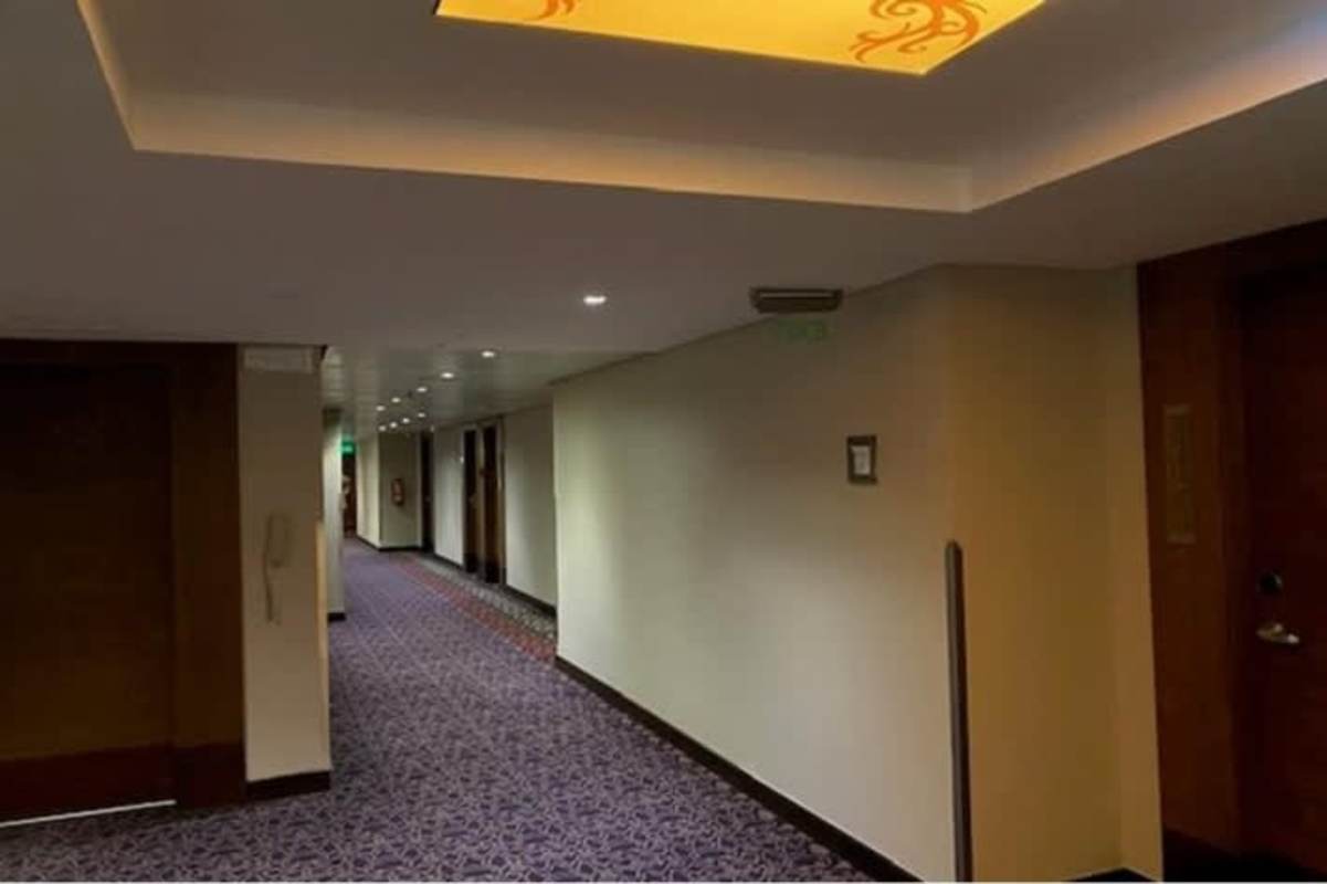 Luxury lobby reception with chandeliers marble floor PH Megapolis Panama City