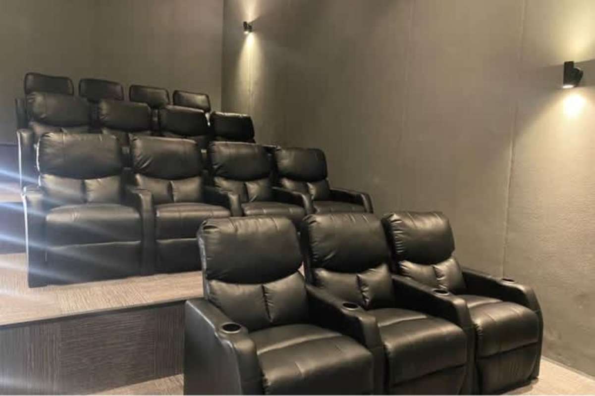 Luxury bathroom with glass shower enclosure, modern fixtures PH Obarrio Center