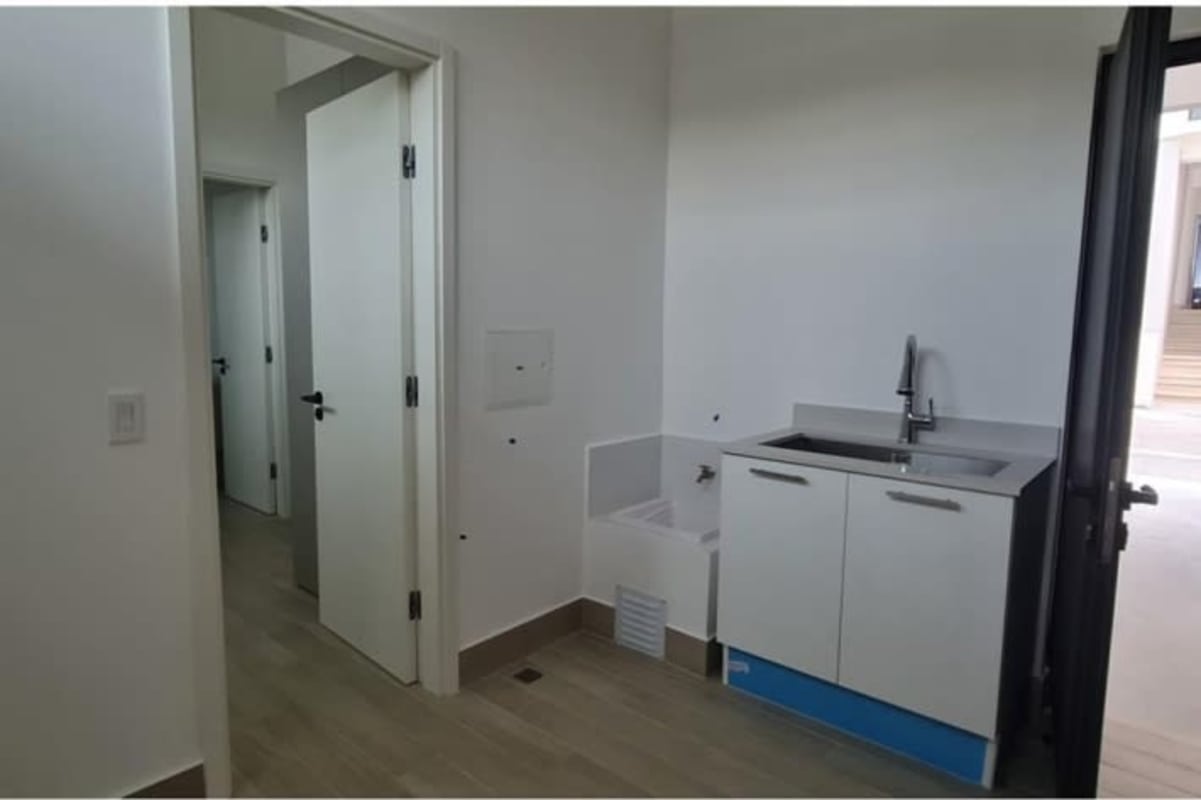 Modern kitchen with island large window Ocean Villas Ocean Reef Panama City