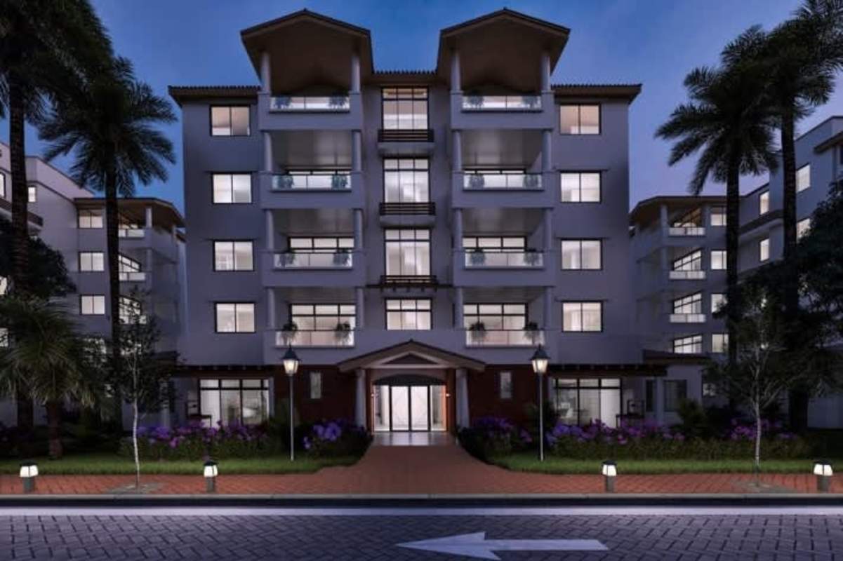 Contemporary Mediterranean-style apartment tower at PH Costa Mare Costa Sur Panama