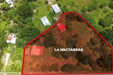 Rural property aerial with trees structures and outline near Coronado beach corridor Panama