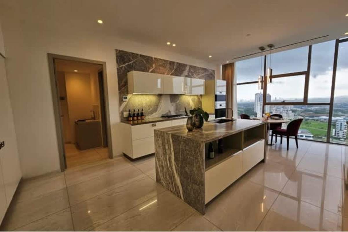 Luxury master bedroom floor to ceiling windows panoramic views golf ocean in Santa María Panama