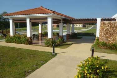 Covered outdoor Mediterranean styled amenity area in Rodeo Viejo Panama