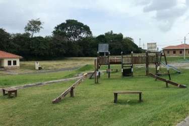 Children playground with wood equipment Rodeo Viejo Country San Carlos Panama