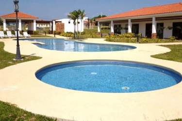 Outdoor swimming pool complex with terraces Rodeo Viejo Country San Carlos Panama