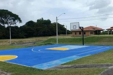 Outdoor basketball court in residential community Rodeo Viejo San Carlos Panama
