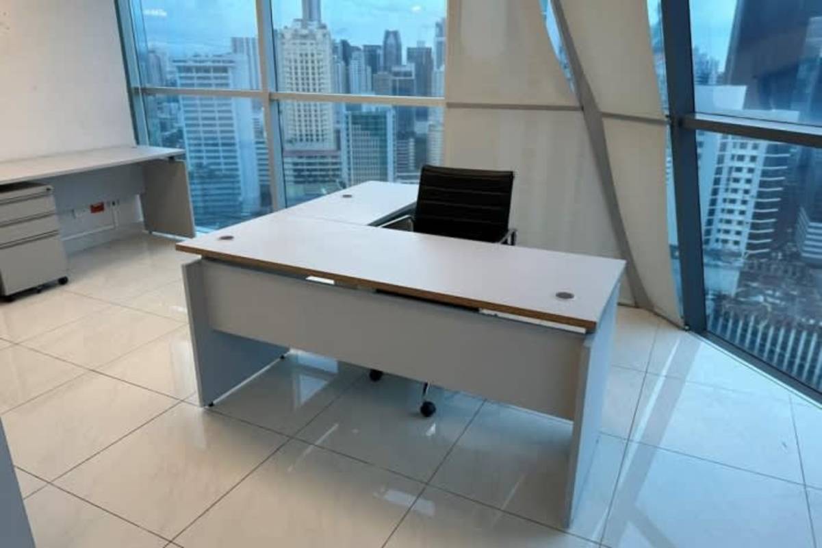 Luxurious marble reception lobby area in PH Hi Point Bella Vista Panama