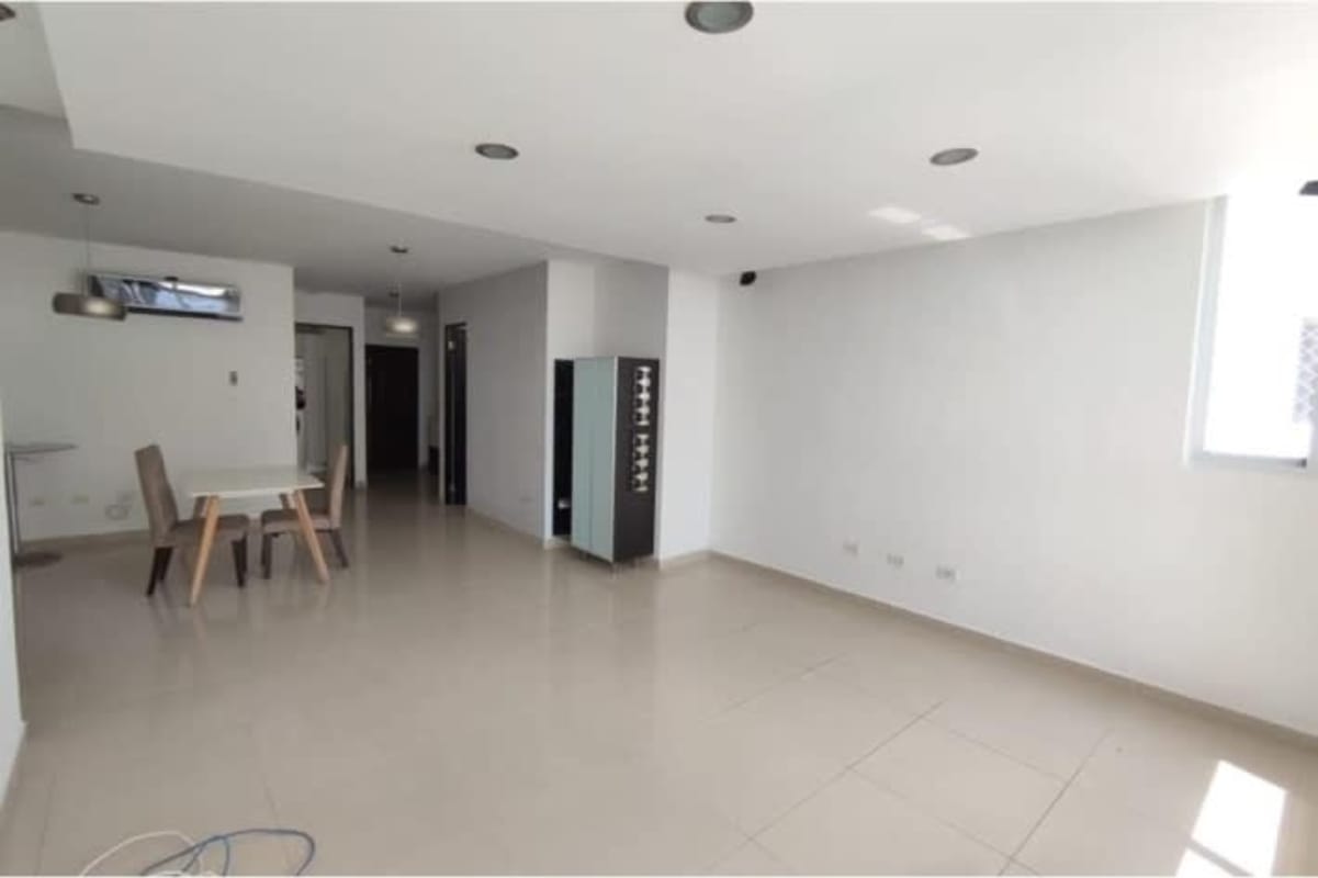 Balcony with safety net, partial ocean and city view at PH San Francisco Bay Panama