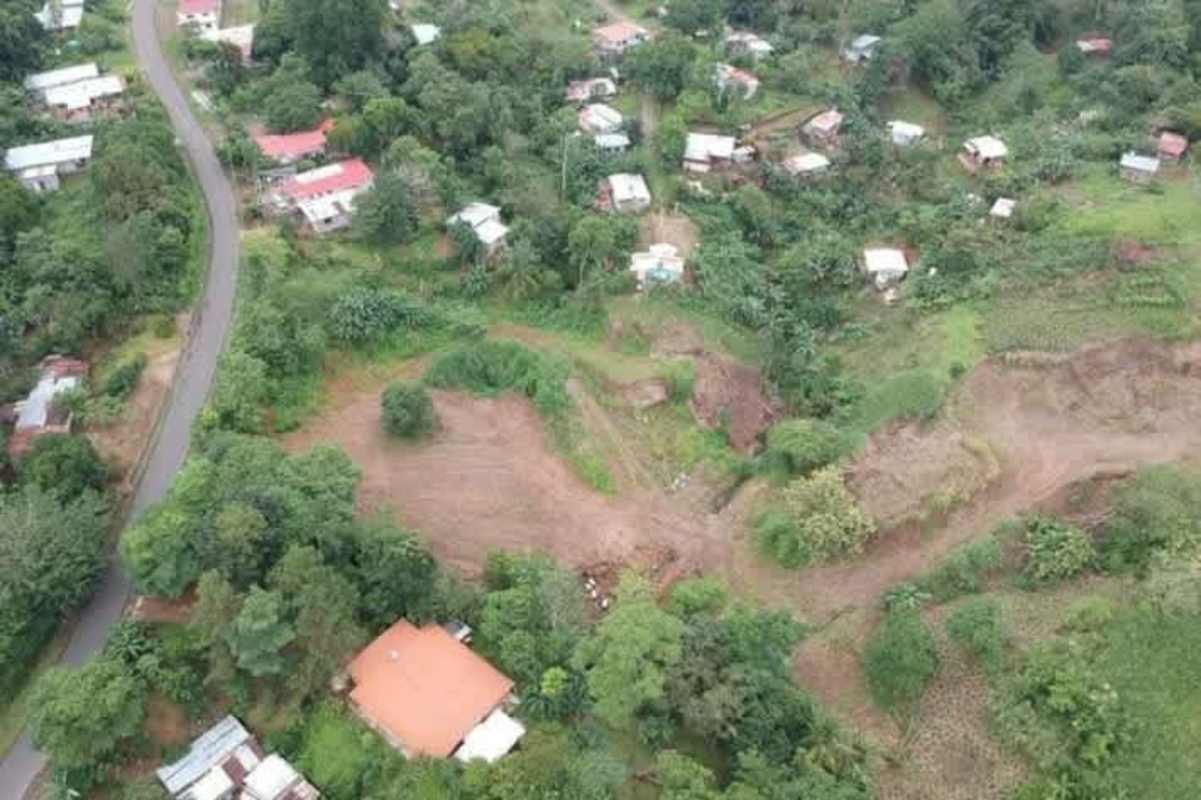 Wide aerial shot of rural land near Pedregal industrial area Panama
