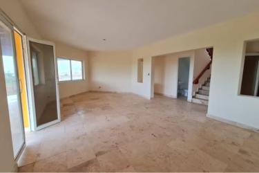 Open living dining area with stairs tile floors countryside home Panama