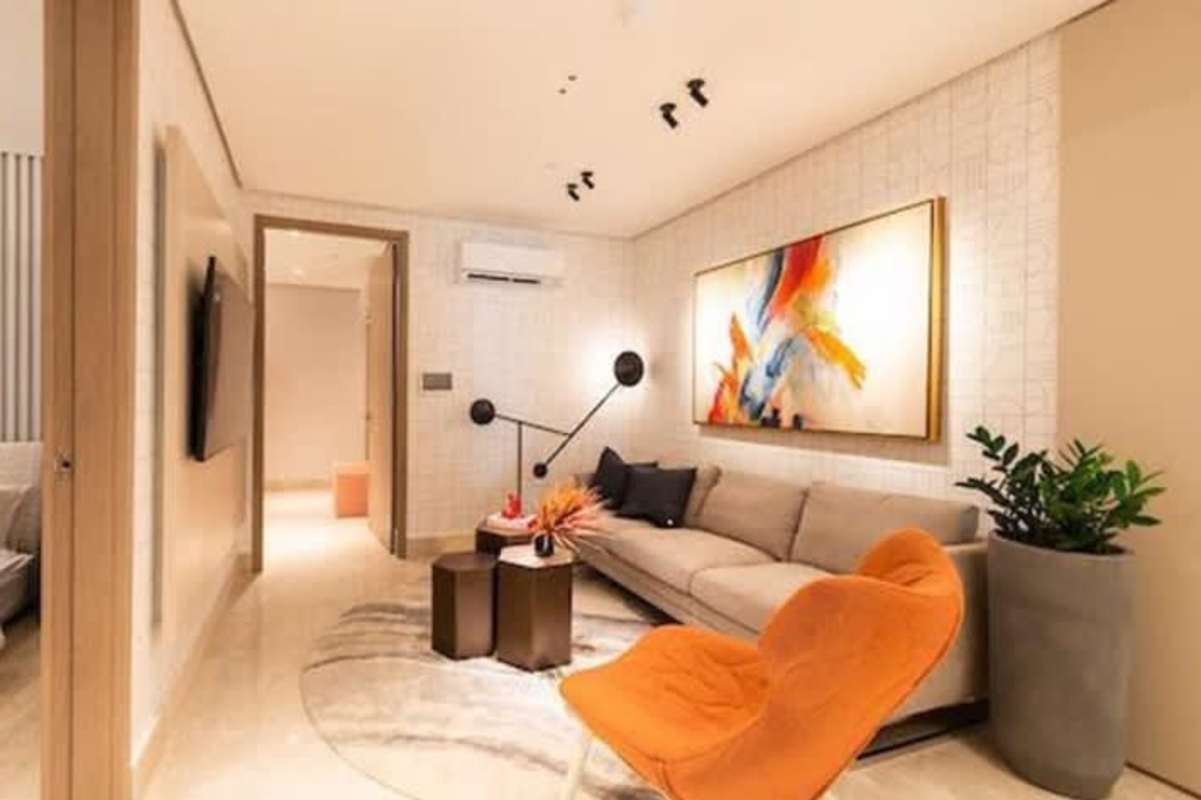 Modern second bedroom with city skyline view PH Costanera Panama Avenue Balboa