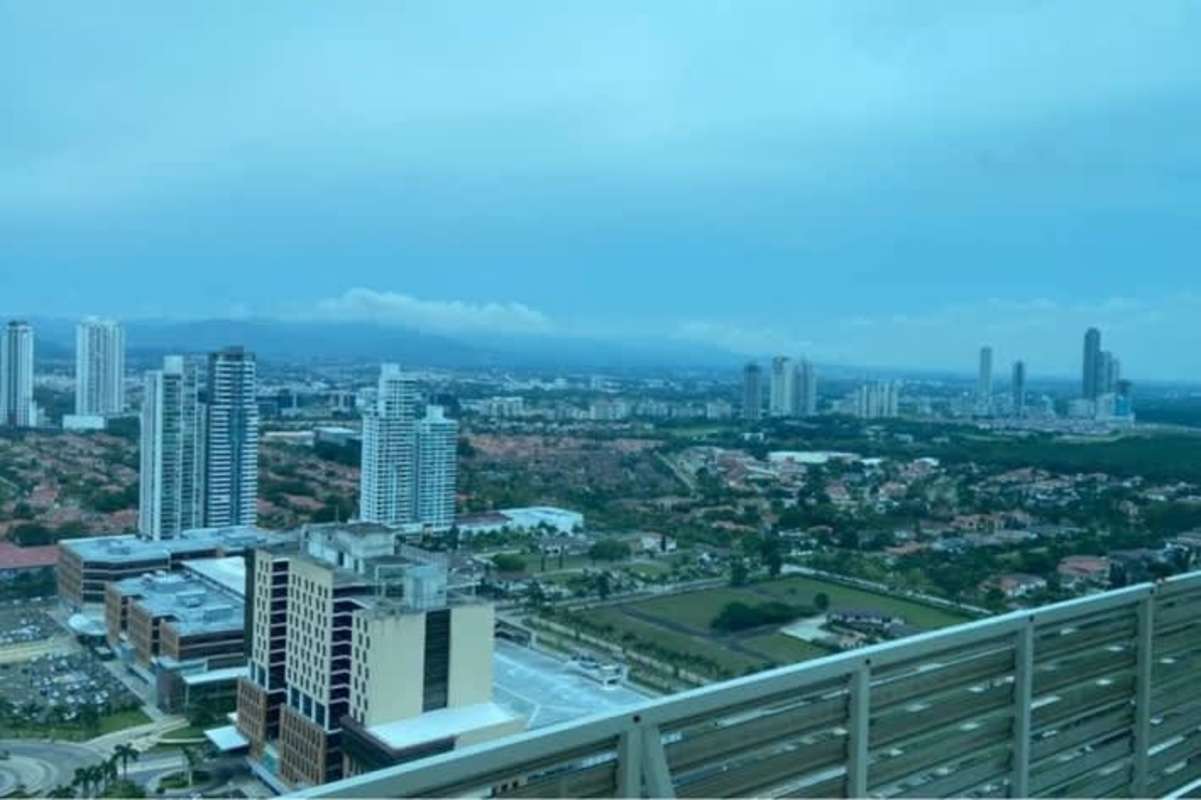 Modern marble lobby entrance with security reception PH Zeus Costa del Este